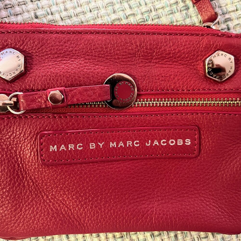 Marc by Marc Jacobs Crossbody – Bold Red Leather Mini | Edgy & Compact